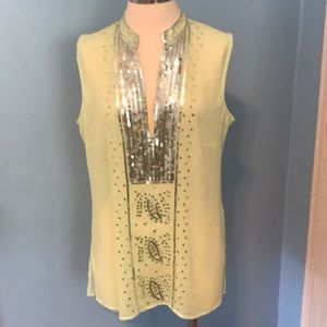 Light Green Sleeveless Women Top.